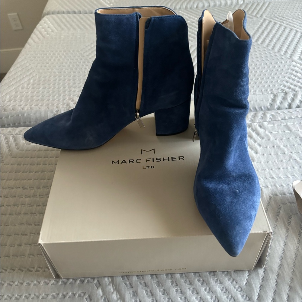 Something Blue! Marc Fisher blue suede boots. Only worn 4 times.